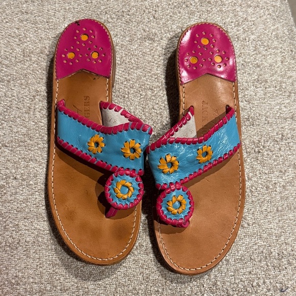 Jack Rogers Limited Edition Kenny Scharf Sandals Size 8 - Picture 2 of 10